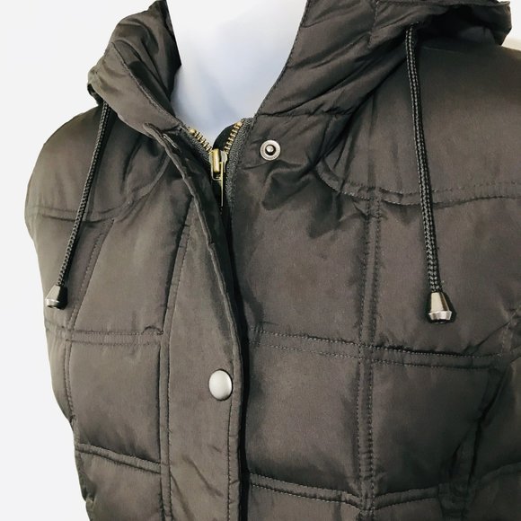 2/$40 GAP Brown Hooded Down Zip-Up Puffer Vest - Picture 2 of 12